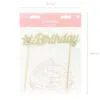 1. Пясъчни катафории за рожден ден, "1st Birthday" златни винтидж топери за торта, подходящи за детски празници и тематични партита.