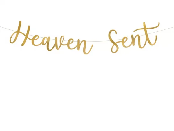 Алуминиев надпис "Heaven Sent" за събития, украса за торти и фотосесии, подходящ за празници и специални поводи, забавна декорация за парти делукс България.