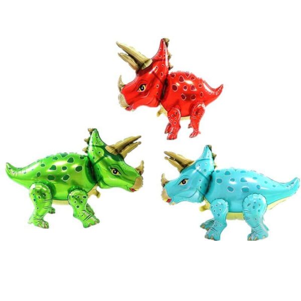 Ярки балони-тропери с динозавърски мотиви за детска годишнина и тематична парти украса, подходящи за рождени дни, празнични събития и детски забавления.