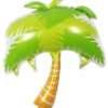 Зелена балонова топка във форма на палма, подходяща за летни партита и украса.
