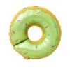 Цветен балон във форма на Donut със зелена глазура и цветни пръчици, подходящ за парти украса и тематични събития.