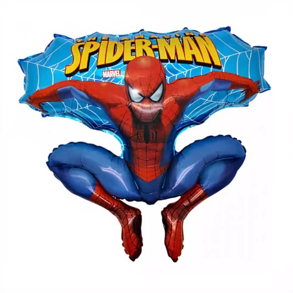Цветна фигурата на Spiderman във въздушна балон форма, подходяща за детски празници и тематични събития.
