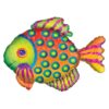 Цветна балон форма на риба за парти и забавление, перфектна за детски празници и събития, предлагаща весели и живи цветове.