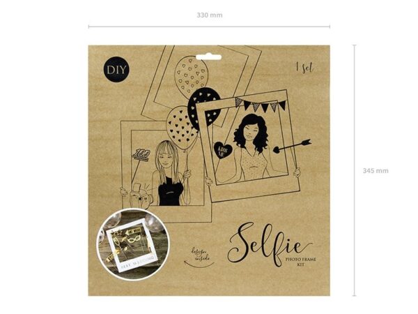 Рамка за снимки Selfie, комплект за саморепортаж, креативенDIY комплект за фотографиране, перфектен за парти, сватба или празнични събития.