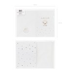 Луксозна бяла картичка на златни точици LITTLE STAR