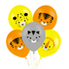 Цветни балони със зверски десени за детска парти украса, подходящи за веселия празник.