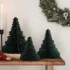 Зелени коледни дървета от хартия за празнична украса, Xmas рожден ден декорация, коледни украшения, празничен интериор, Коледа и Нова година атмосфера, Party Deluxe.