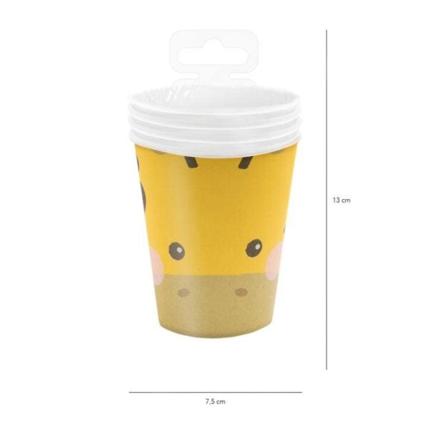 цветна хартиена чаша с анимационна зебра за парти и празненство, 13 см.