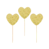 Златни сърца на тики за парти, декорации за празненства, сватби и романтични събития, перфектни за декорация, тематично парти, Celebration decor, Party Deluxe Bulgaria.