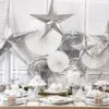 Star decoration за парти, бели хартиени фенери и звезди, празнична украса за рожден ден, Коледа, Нова година или специални поводи, стилна парти украса, Party Deluxe България.