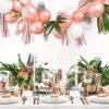 розови балони и зелени листа за празнична украса, сватба или тържество, Party Deluxe.