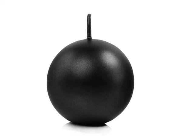 черна бомба за парти, светеща празнична украса, декоративна свещ, модерна парти украса, елегантен аксесоар за събития.