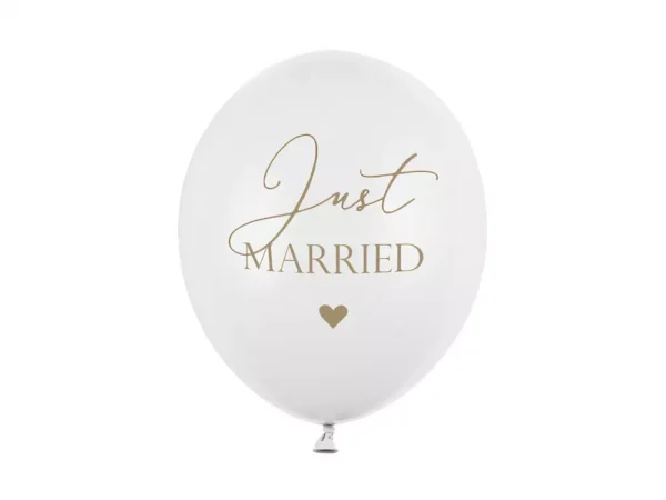 РPsychological Balloon with Just Married text for wedding celebrations.