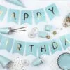 HAPPY BIRTHDAY украса, балонен гирлянд за рожден ден, тематична парти декорация, сладки изненади и празнична трапеза, подходящо за организиране на рожден ден у дома или на открито, Party Deluxe Bulgaria.