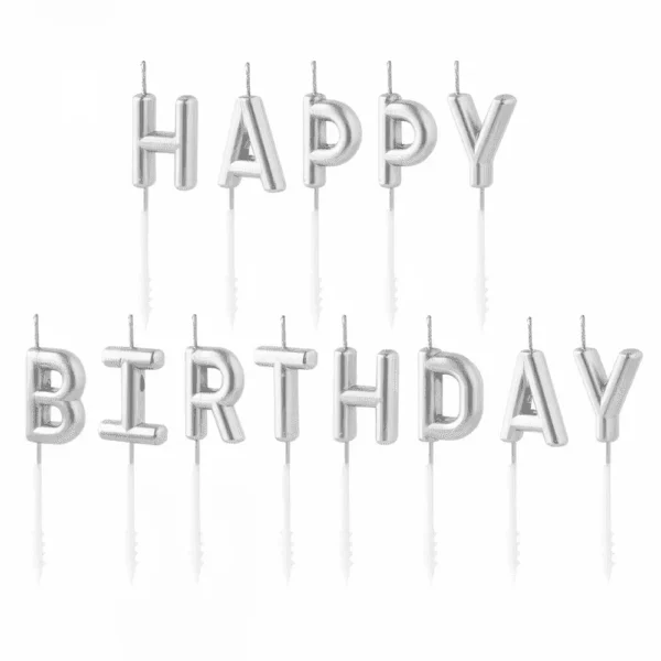 HAPPY BIRTHDAY балони, бели светещи балони за рожден рожден ден, празнична украса за партита и специални събития.