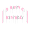 Хартиени свещи и балони за рожден ден с надпис "Happy Birthday", подходящи за празнуващи рожден ден, декорация за партита и специални събития.