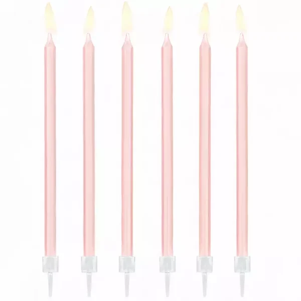 Pink анимационни свещи за рожден ден, подходящи за парти, декорация и специални събития.