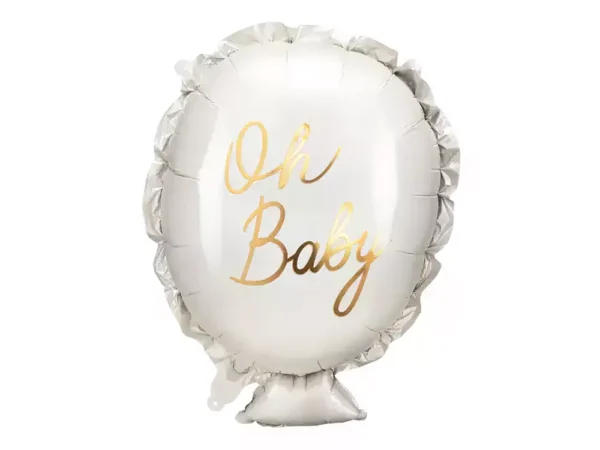 Овален балон "Oh Baby" за бебешки парти и украса.