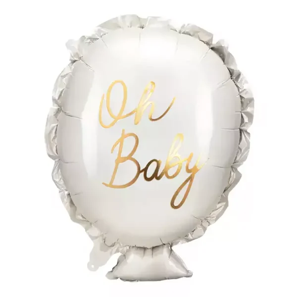Овален балон "Oh Baby" за бебешки парти и украса.