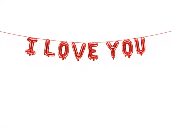 I LOVE YOU балони с надпис; емоционални парти балони за Любов и празници; разноцветни въздушни балони за специални събития; декоративни балони за романтични поводи.