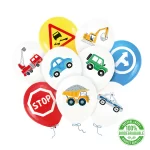 Биоразградими балони Коли Cars 12 инча 9 бр. комплект 