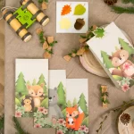 Кутия за пуканки Горски приятели 8.5x15cm 6 бр