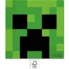 блокчейн персонаж Minecraft, пиксел арт, зелени нюанси, празнична декорация, игри за деца и тържества.