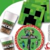 Картонени чаши и сервиз за парти с Minecraft дизайн, подходящи за детски рожден ден и тематични партита, с ярки цветове и забавни герои.